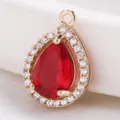 Faceted Water Drop Style (S3-401) / Red