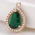 Faceted Water Drop Style (S3-402) / Green