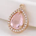 Faceted Water Drop Style (S3-403) / Pink
