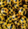 16mm (1 Piece) / Medium Yellow And Black Plaid