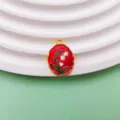 Red Base White Flower Style (A373)
