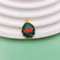 Green Base Red Flower Style (A374)