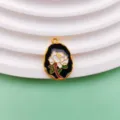Black Base White Flower Style (A376)