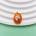 Orange Base White Flower Style (A381)