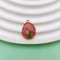 Purple Base Orange Flower Style (A382)