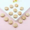 Flat Round Style / 1 Piece/Pack / Milky Brown