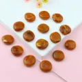 Flat Round Style / 1 Piece/Pack / Orange Brown