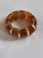 Gold Brown Patchwork Bangle