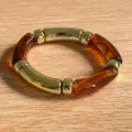 Gold Brown Bamboo Bangle