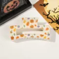 Estilo Cuadrado de Halloween (004-03) / 8.5cm / Blanco Roto