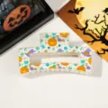 Estilo Cuadrado de Halloween (004-11) / 8.5cm / Blanco Roto