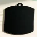 Black Outer Hole Dog Tag Pendant / Black