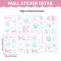 Light Blue Soft Pink Snowflakes 8 Sheets (UV24Y12710T_T)