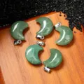 Colgante de Luna de Aventurina Verde