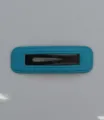 Hollow Leather Rectangle BB Clip / Lake Blue