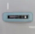 Hohle Leder Rechteck BB Spange / Hellblau