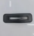 Hohle Leder Rechteck BB Spange / Schwarz