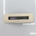 Hohle Leder Rechteck BB Spange / Weiß