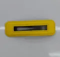 Hohle Leder Rechteck BB Spange / Gelb