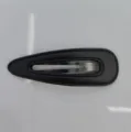 Hohle Leder Wassertropfen BB Spange / Schwarz