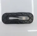 Hohle Geprägte Quadratische BB Spange / Schwarz