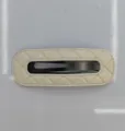 Hohle Geprägte Quadratische BB Spange / Weiß