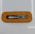 Hohle Geprägte Quadratische BB Spange / Hellgelb