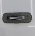 Hohle Geprägte Quadratische BB Spange / Dunkelgrau