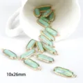 Οβάλ / Πακέτο 2 Τεμαχίων (10x26mm) / ανοιχτό πράσινο