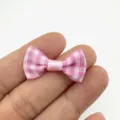 Waist Wrap Bow (XH691) / 3cm / Pink and White Plaid