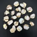 Perle d'Eau Douce à Calotte Dorée (1036-Z221217010) / 1 Pièce/Pack