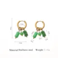 Cylindrical Stone Pendant (Z3322G1) / Green