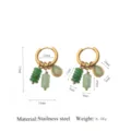 Teardrop Stone Pendant (Z3322G2) / Dark Green