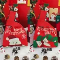 20x35cm / Snowman Wreath Bag Double Sided