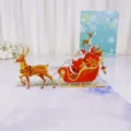 Color Printed Deer Cart / 13x15.5cm