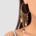 Mushroom Leaf Tassel Style / Gold+Brown(2881K1)