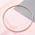 4mm Stijl / 45cm / Goud/Wit Zirconia