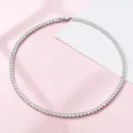 4mm Stijl / 45cm / Witgoud/Wit Zirconia