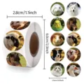 Realistic Cute Animals (JU1631) / 500 Stickers/Roll