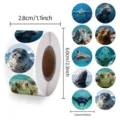 Realistic Marine Animals (JU1631) / 500 Stickers/Roll