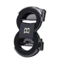 Fibbia automatica da uomo, nero lucido, con emblema B dorato e design a forma di otto - Stile Lettera Lucida (ZDK-084)