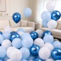 10" / 100 Pièces/Paquet / Bleu Métallique + Bleu Macaron + Blanc