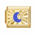 Moon and Sun Blue Enamel Style (YH-136)