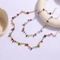 Collana Strass Colorata Irregolare (Base Oro)