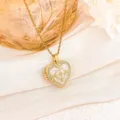 Corazón Cruz - Blanco / Dorado