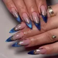 Tiefblaues Katzenauge Mit Goldkante (Y504)