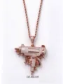 Stile Mitra Uzi (DZ105) / Catena a Corda (3*24 Pollici) / Oro rosa
