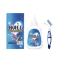 Liquido antimuffa per pareti in flacone con scatola e spazzola doppia blu e bianca - Confezione da 200g (Con Spazzola)