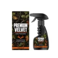 Spray de 120 ml para conservar astas, en botella negra con gatillo junto a una caja de camuflaje - 120ml