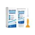 Colla per riparare carta da parati, 30 ml, con tubetto, beccuccio fine, spatola arancione e scatola - Adesivo per riparazione carta da parati: 30ml + Raschietto*1 + Ugello*1